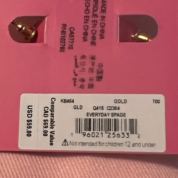 Kate Spade gold spade earrings - Picture 6 of 7